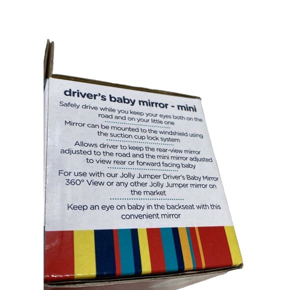 Jolly Jumper Suction Mount Drivers Mini Baby Mirror - Brand New - Picture 2 of 6